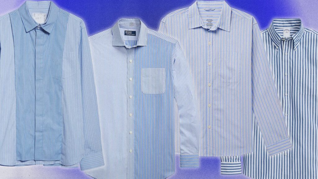 A Blue Striped Shirt Makes Every Outfit Better
