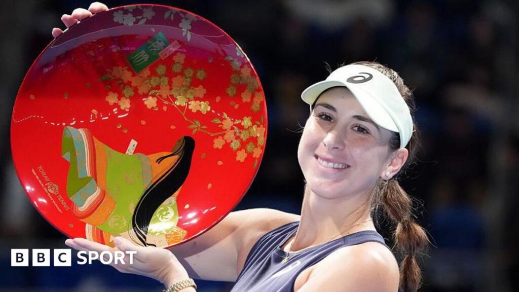 Belinda Bencic wins second WTA title since becoming a mother Belinda Bencic of Switzerland poses with the trophy