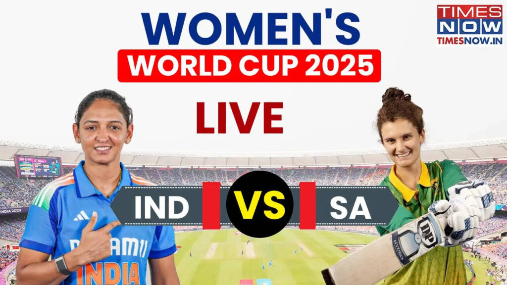 IND-W 23/0 (4.4) vs SA-W | India vs South Africa Live Score Women's World Cup 2025 Watch IND vs SA Live Cricket score | IND Mahila Banaam SA Mahila ke Aaj ke match ka Live Score Match Scorecard Ball By Ball Commentary Updates