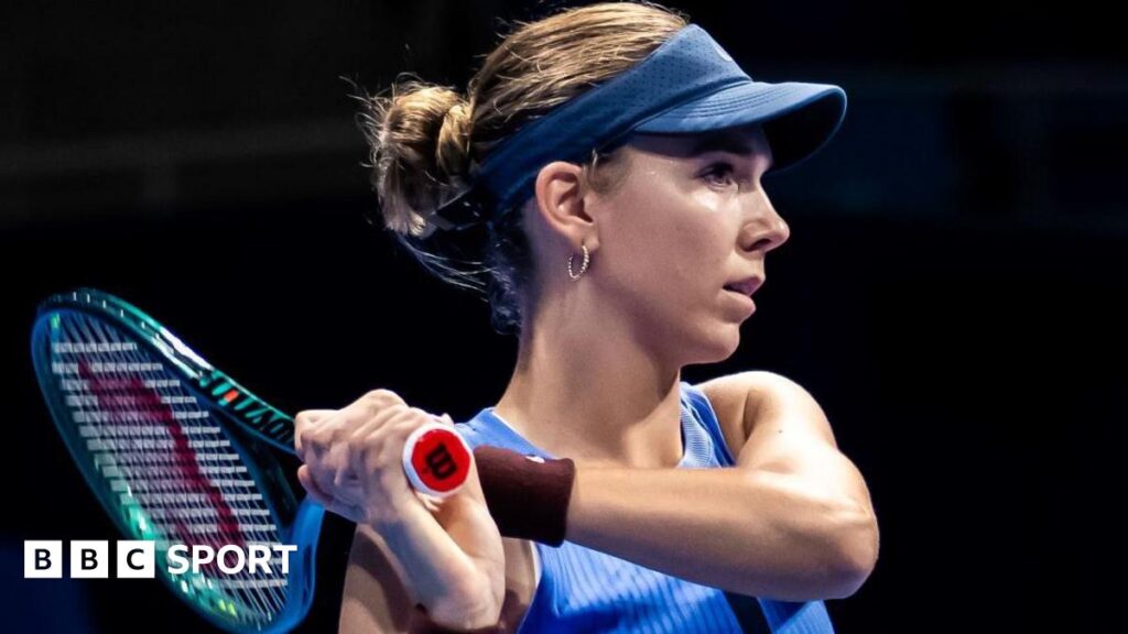 Katie Boulter: Hong Kong Open retirement in first round for Briton Katie Boulter plays a shot