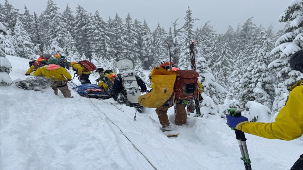 Mount Bachelor Snowboarder Joins Growing List of Winter Rescues The snowboarder rescued on Mount Bachelor reported severe pain in his hips