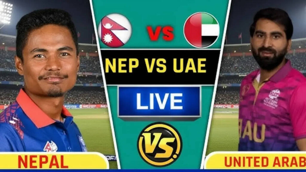 NEP 54/2 (15.1) vs UAE | Nepal vs UAE Live Score ICC Cricket World Cup Qualifiers League 2025-2027 | Watch NEP vs UAE | Nepal Banaam UAE ke Aaj ke Match ka Live Scorecard, Ball By Ball Commentary