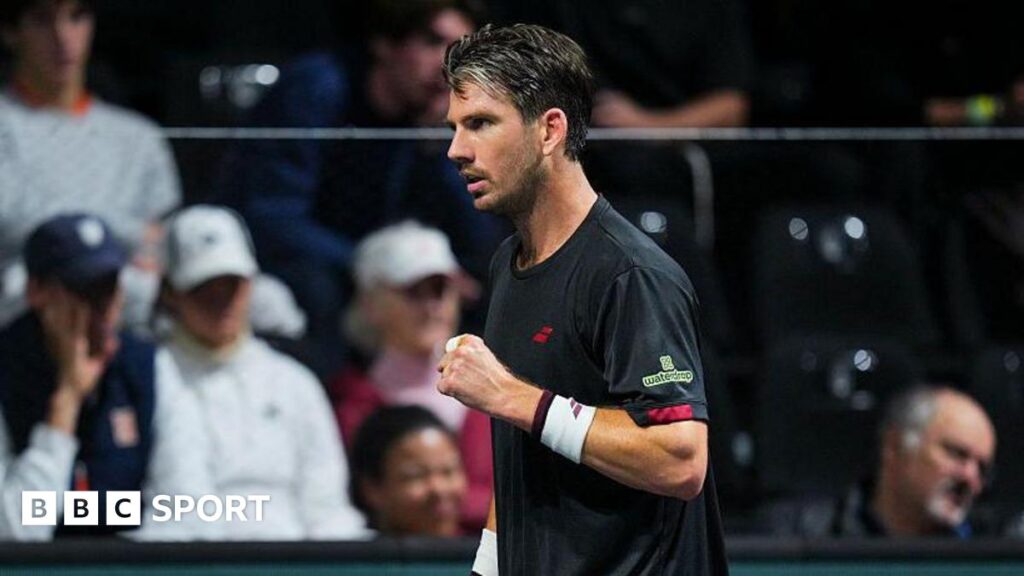 Paris Masters 2025: Cameron Norrie sets up round two meeting with Carlos Alcaraz Cameron Norrie punches his fist in celebration