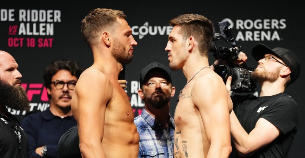 UFC Vancouver Results: De Ridder vs. Allen