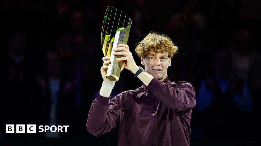 Vienna Open final: Jannik Sinner battles cramp to claim title Jannik Sinner of Italy poses with his Vienna Open trophy