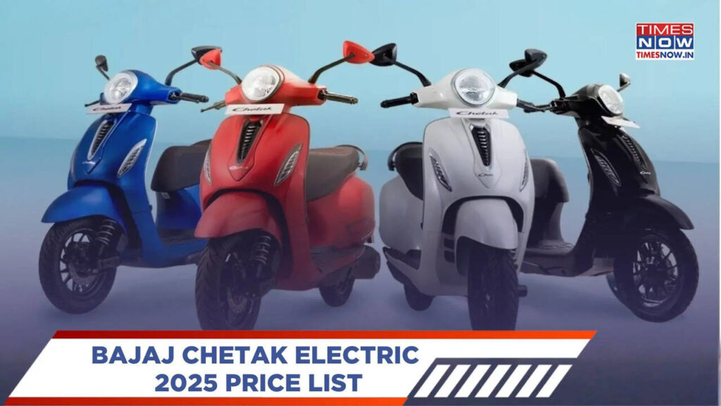 Bajaj Chetak Electric 2025 - Price List, Models, Battery, Range | Electric Vehicles